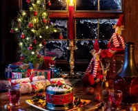 Пазл Подарки у окна