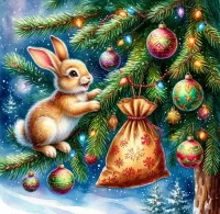 Пазл Подарок для зайчика