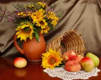 Пазл Подсолнухи и вереск