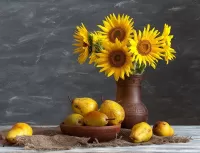 Пазл Подсолнухи и груши