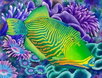 Пазл Полосатая рыба