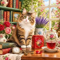 Пазл Полосатый кот