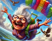 Пазл Полёт с парашютом 