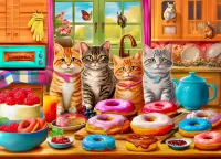 Пазл Пончики для котиков 