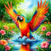 Пазл Попугай