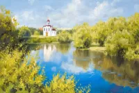 Пазл Прибрежные деревья