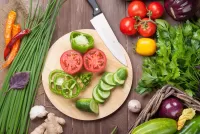 Пазл Приготовление салата