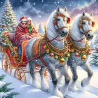 Пазл Прогулка на лошадях