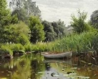 Пазл Пруд в лесу