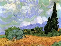 Пазл Пшеница и кипарисы