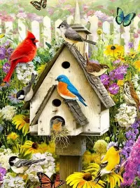 Пазл Птичий домик