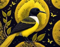 Пазл Птица в двух тонах