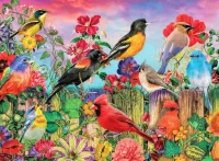 Пазл Птицы и цветы 