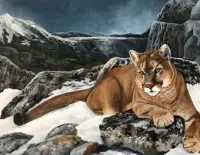 Пазл Пума в горах