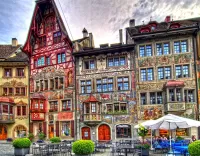 Пазл Расписные дома