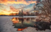 Пазл Рассвет на реке
