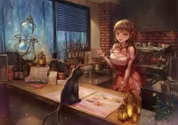 Пазл Разговор с кошкой