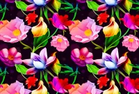 Пазл Разноцветные цветы 