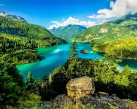 Пазл Река в горах