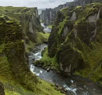 Пазл Река в ущелье