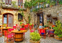 Пазл Ресторан в патио