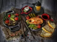 Пазл Рыба с овощами 