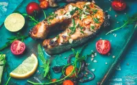 Пазл Рыба с овощами