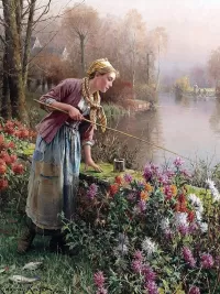 Пазл Рыбачка