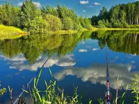Пазл Рыбалка на озере