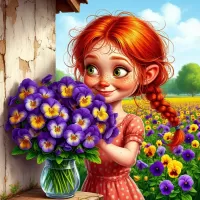 Пазл Рыжая девчонка