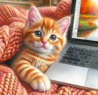 Пазл Рыжий котенок