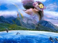 Пазл Романтика дельфины