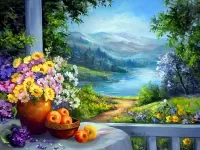 Пазл Ромашки и яблоки