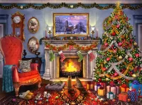 Пазл Рождество вдвоем