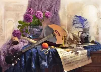 Пазл Розы и домра