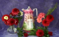 Пазл Розы и георгины