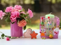 Пазл Розы и свеча