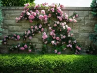 Пазл Розы на заборе