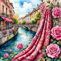 Пазл Розовая шаль