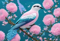 Пазл Розовые цветы 