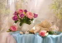 Пазл Розовый букет