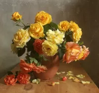 Пазл Розовый букет