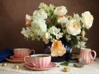 Пазл Розовый сервиз