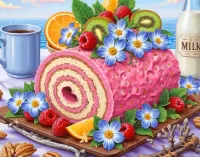 Пазл Рулет с ягодами 