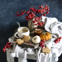 Пазл Рябина и тыквы