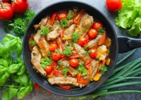 Пазл Рёбрышки с овощами 
