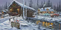 Пазл С автомобиля на сани