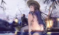 Пазл С птицей у воды
