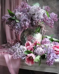 Пазл С тюльпанами 