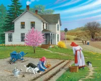 Пазл Садим огород